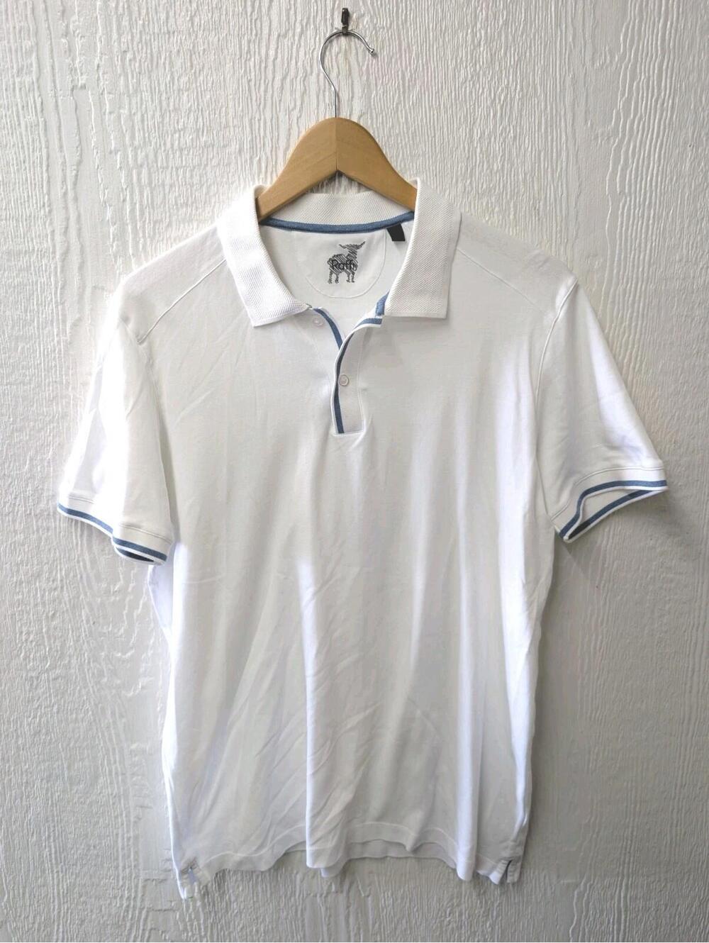 Raffi 100% Cotton Short Sleeve Golf Pullover Polo Shirt Men's Size Large